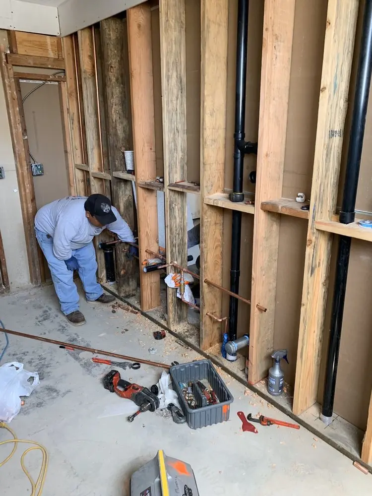 Commercial rough-in plumbing for Gas Line Repair in Saratoga